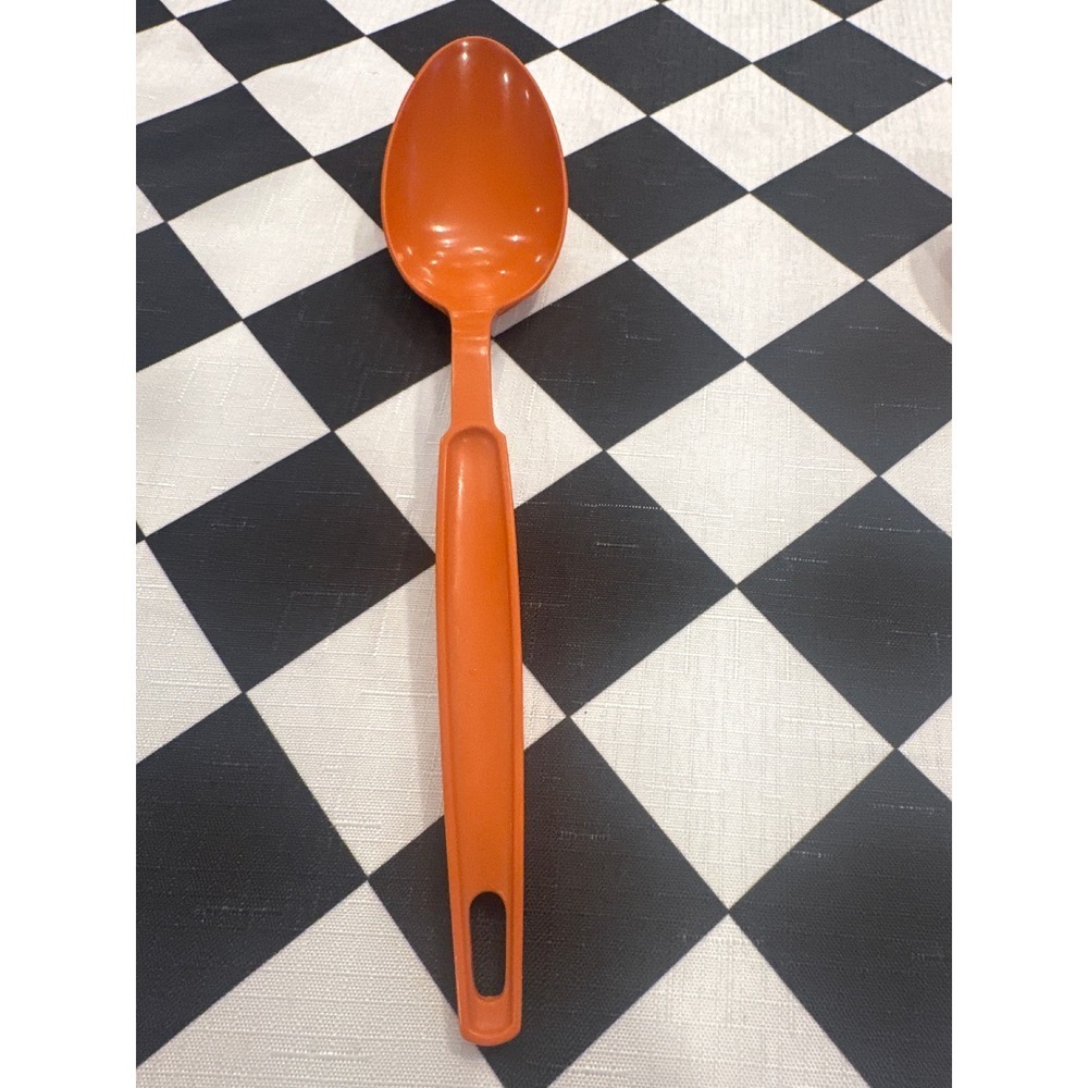 Ekco Orange Plastic Spoon Dishwasher Safe Kitchen Utensil Serving USA